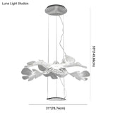 Floral Chandelier Art Deco Acrylic Led Ceiling Light For Living Room - Clear