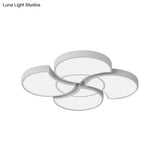 Floral Flush Ceiling Light For Kids’ Spaces - Metal And Acrylic Lamp Kindergarten Corridor