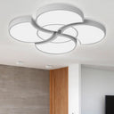 Floral Flush Ceiling Light For Kids’ Spaces - Metal And Acrylic Lamp Kindergarten Corridor White