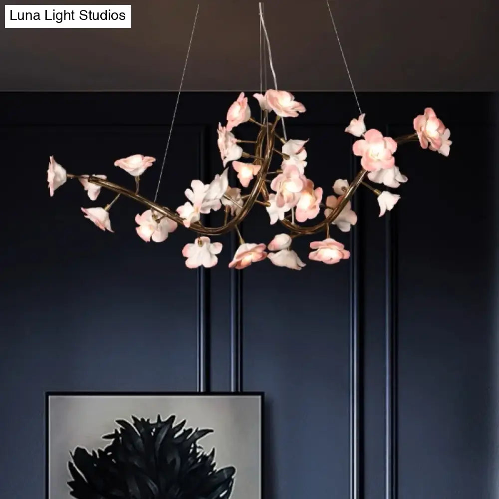 Florencia Ceramic Flower Chandelier – Postmodern Luxury Lighting