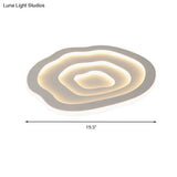 Flower Led Flushmount Ceiling Light - Eye-Caring Acrylic For Living Room