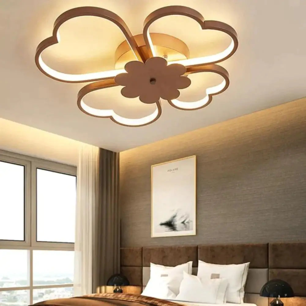 Flowers Lighting Fixtures for Kids Room 36W 54W Coffee color / 50x50x8cm 36w / Dimmable with remote Kids Room Lighting