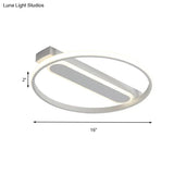 Flush Mount Acrylic Led Light For Bedroom Ceiling - Ring Design Warm/White 16’/19.5’/23.5’ Dia