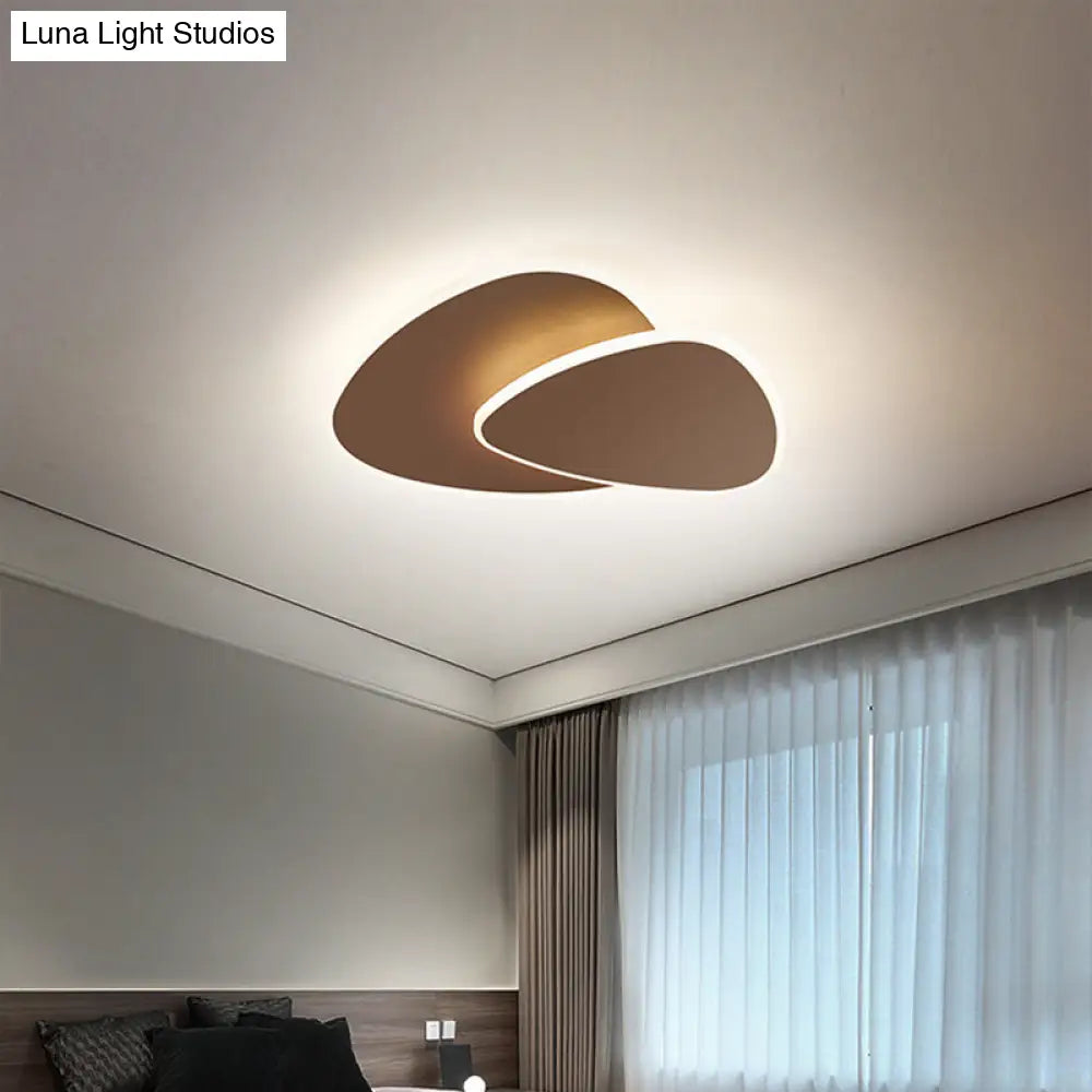 Flush Mount Led Ceiling Light - Triangular Nordic Style Acrylic Fixture For Corridors Coffee / 16