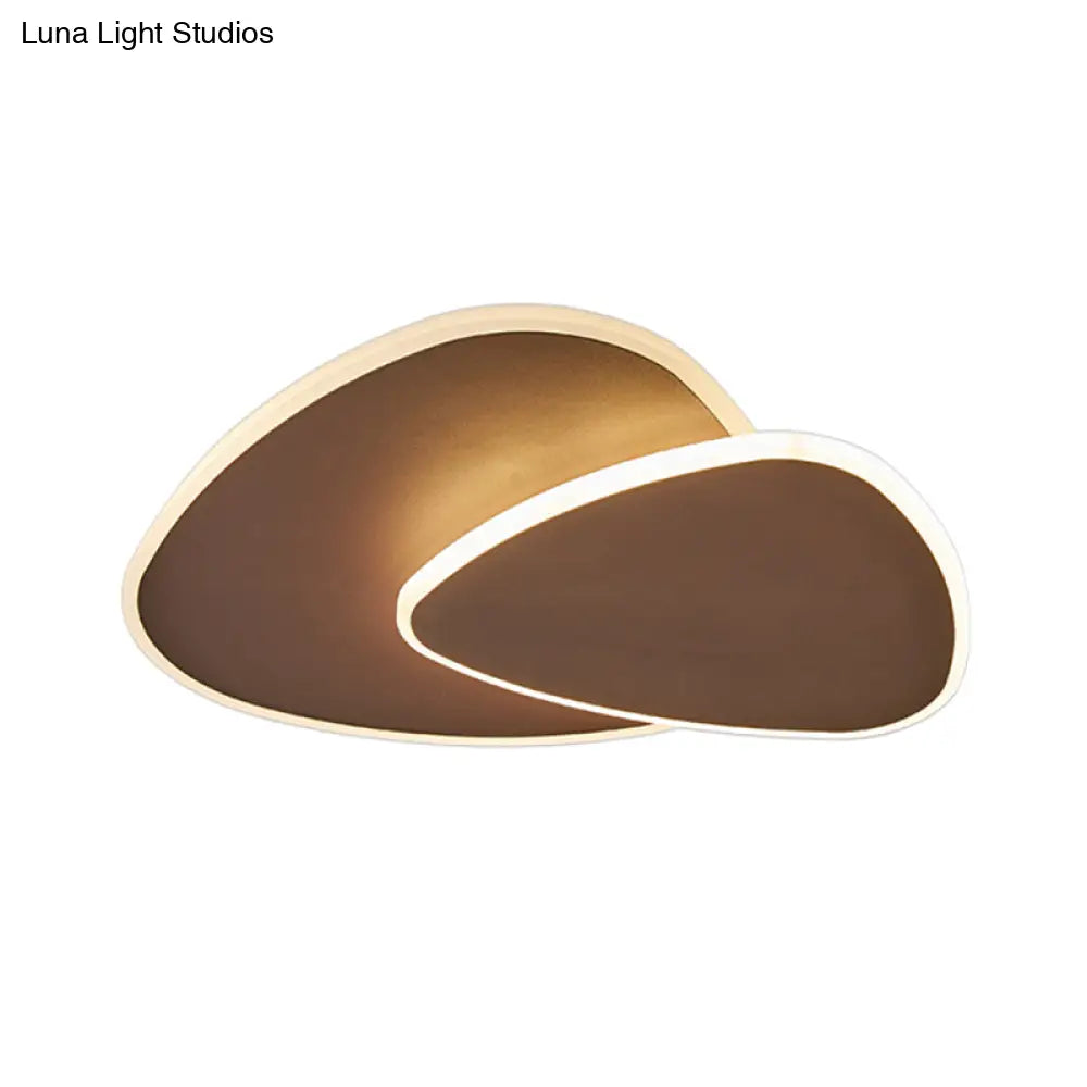 Flush Mount Led Ceiling Light - Triangular Nordic Style Acrylic Fixture For Corridors