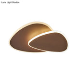 Flush Mount Led Ceiling Light - Triangular Nordic Style Acrylic Fixture For Corridors