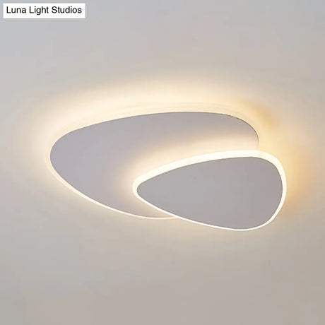 Flush Mount Led Ceiling Light - Triangular Nordic Style Acrylic Fixture For Corridors