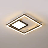 Flush Mount Led Rectangle Ceiling Light Black - White / 16’ White