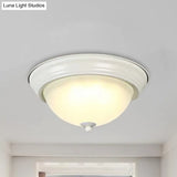 Flush Mount Milk Glass Macaron Loft Ceiling Light For Hallway Bathrooms