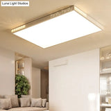 Flush Mounted Led Crystal Ceiling Light With Acrylic Shade - Rectangle/Round Options