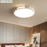 Flush Mounted Led Crystal Ceiling Light With Acrylic Shade - Rectangle/Round Options