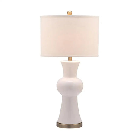 Francine - Ceramic Vase Night Lamp Modern 1-Light Standing Table Light In White/Royal Blue/Burgundy
