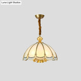 Frosted Glass Chandelier Pendant Light For Dining Room - Nickel Geometric Shape Classic Design