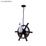 Frosted Glass Chandelier: Vintage 2-Light Pendant Lighting For Dining Room In Bottle Shade
