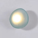 Frosted Glass Cobblestone Wall Sconce: Art Deco 1-Light Mount For Living Room Blue / Globe