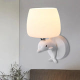 Frosted Glass Urn Wall Sconce - Modern White Finish For Study Room 1 /