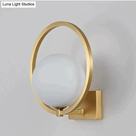 Full Copper Post-Modern Living Room Bedroom Bedside Light Luxury Bean Wall Lamp Tv Background