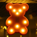 Fun Cartoon Battery Wall Lamp For Bedroom Decor - Led Nightstand Light Pink /