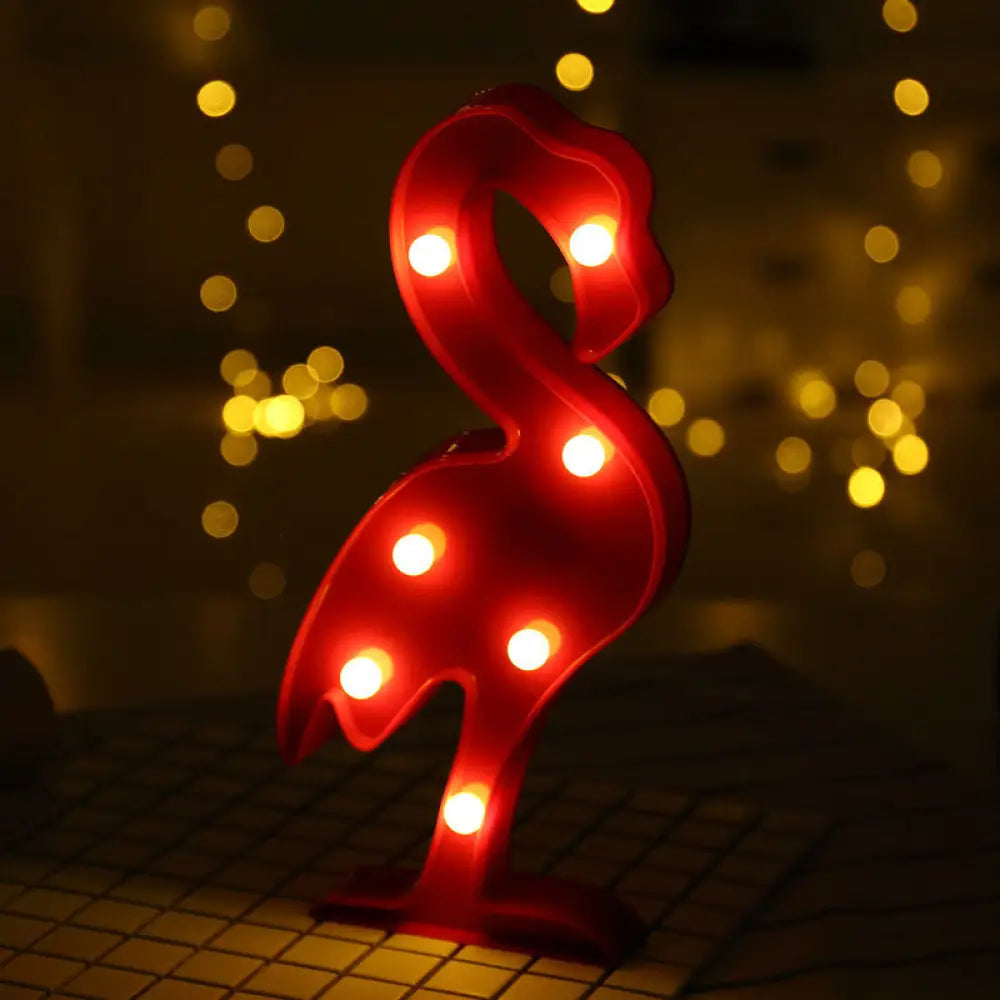 Fun Cartoon Battery Wall Lamp For Bedroom Decor - Led Nightstand Light Red /