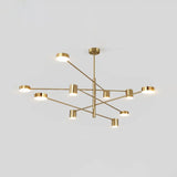 Gatria - Contemporary Sputnik Chandelier: Metal Pendant Light 10 / Gold Warm