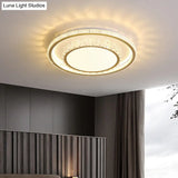 Geometric Acrylic Ceiling Light: Minimalist Gold Led Flush Mount - Living Room