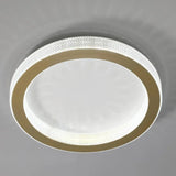 Geometric Acrylic Ceiling Light: Minimalist Gold Led Flush Mount - Living Room / Circline
