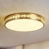 Geometric Acrylic Ceiling Light: Minimalist Gold Led Flush Mount - Living Room / Drum