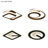 Geometric Ceiling Flush Mount Nordic Metal Foyer Led Light - Small Size