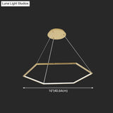Geometric Chandelier: Ultra-Modern Metallic Lighting Fixture For Living Room