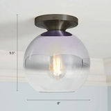 Geometric Glass Flushmount Light - Sleek And Simple Ceiling Fixture For Balcony More Black / D