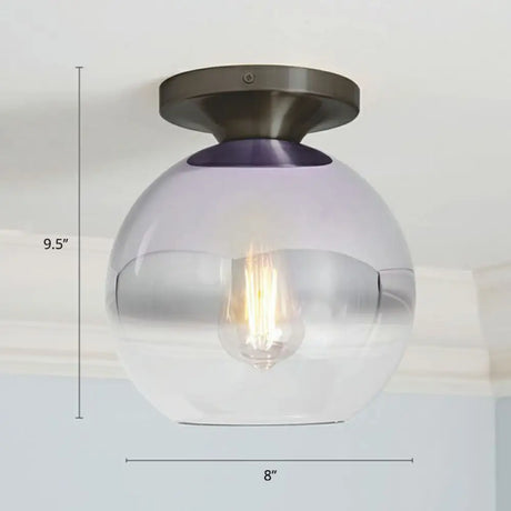 Geometric Glass Flushmount Light - Sleek And Simple Ceiling Fixture For Balcony More Black / D