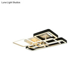 Geometric Led Ceiling Light In Black And White For Modern Living Spaces