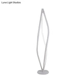 Geometric Led Floor Reading Light In Black/White - Nordic Design