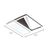 Geometric Led Flush Mount Light Black And White Acrylic Modern Design 18/21.5