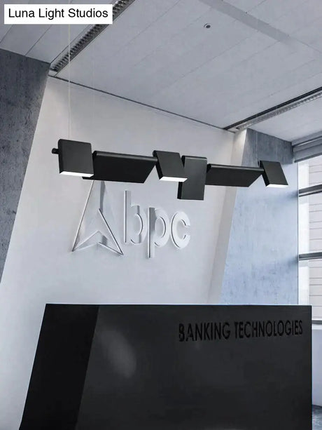 Giada - Simple Modern Black Led Chandelier Light