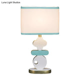 Giovanna - Modern Single Light Bedside Night Lamp Blue/Green Reading Task Lighting With Barrel