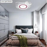Girl Bedroom Kitten Led Ceiling Light In White And Pink - Adorable Stylish