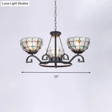Glamorous Tiffany Chandelier With Frosted Glass Suspension And Multiple Sizes: 3 6 Or 8 Lights In