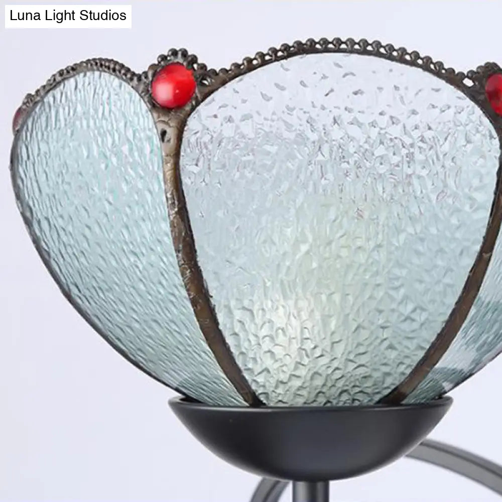 Glamorous Tiffany Chandelier With Frosted Glass Suspension And Multiple Sizes: 3 6 Or 8 Lights In