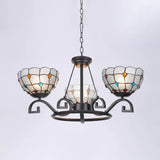 Glamorous Tiffany Chandelier With Frosted Glass Suspension And Multiple Sizes: 3 6 Or 8 Lights In