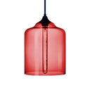 Glass Jug Suspension Light - Contemporary Red/Brown/Blue Ceiling Pendant Red