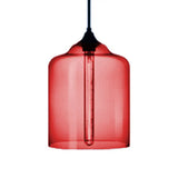 Glass Jug Suspension Light - Contemporary Red/Brown/Blue Ceiling Pendant Red