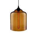 Glass Jug Suspension Light - Contemporary Red/Brown/Blue Ceiling Pendant Brown