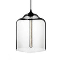 Glass Jug Suspension Light - Contemporary Red/Brown/Blue Ceiling Pendant Clear