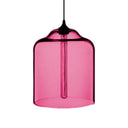 Glass Jug Suspension Light - Contemporary Red/Brown/Blue Ceiling Pendant Rose Red