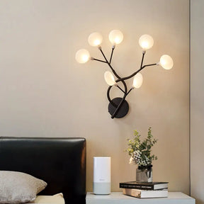 Glowing Acrylic Led Wall Light For Modern Bedside Lighting Black