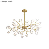 Glowworm Chandelier: Postmodern Acrylic Hanging Light For Dining Room
