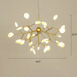 Gold Acrylic Firefly Chandelier: Nordic Style Led Pendant Lamp For Restaurants 27 /