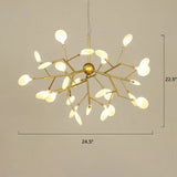 Gold Acrylic Firefly Chandelier: Nordic Style Led Pendant Lamp For Restaurants 27 /
