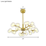 Gold Bubble Hanging Light Chandelier - Post Modern 25/30/45 Lights Metal Ceiling Fixture